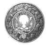 MacArthur Clan Crest Thistle Round Sterling Silver Clan Badge Plaid Brooch