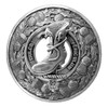 MacAulay Clan Crest Thistle Round Sterling Silver Clan Badge Plaid Brooch
