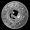 MacDonald Of Dunnyveg Clan Crest Thistle Round Sterling Silver Clan Badge Plaid Brooch