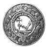 MacDonald Of Dunnyveg Clan Crest Thistle Round Sterling Silver Clan Badge Plaid Brooch