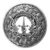 MacDonald Glencoe Clan Crest Thistle Round Stylish Pewter Clan Badge Plaid Brooch