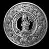 MacLennan Clan Crest Thistle Round Sterling Silver Clan Badge Plaid Brooch