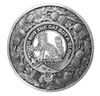 MacPherson Clan Crest Thistle Round Sterling Silver Clan Badge Plaid Brooch