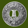 Malcolm Clan Crest Thistle Round Stylish Pewter Clan Badge Plaid Brooch
