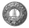 Malcolm Clan Crest Thistle Round Stylish Pewter Clan Badge Plaid Brooch