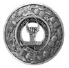 Napier Clan Crest Thistle Round Sterling Silver Clan Badge Plaid Brooch