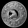 Nicholson Clan Crest Thistle Round Sterling Silver Clan Badge Plaid Brooch