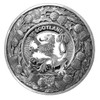 Lion Rampant Thistle Round Sterling Silver Badge Plaid Brooch