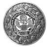 United States Air Force Thistle Round Stylish Pewter Badge Plaid Brooch