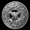 United States Navy Thistle Round Sterling Silver Badge Plaid Brooch