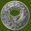 Calder Clan Crest Thistle Round Stylish Pewter Clan Badge Plaid Brooch