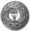 Chisholm Clan Crest Thistle Round Sterling Silver Clan Badge Plaid Brooch