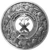 Moffat Clan Crest Thistle Round Stylish Pewter Clan Badge Plaid Brooch