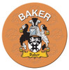 Baker Coat of Arms Cork Round English Family Name Coasters Set of 10