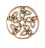 Celtic Fire Loop Open Knotwork Bronze Brooch