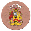 Cook Coat of Arms Cork Round English Family Name Coasters Set of 10