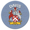 Davis Coat of Arms Cork Round English Family Name Coasters Set of 10