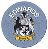Edwards Coat of Arms Cork Round English Family Name Coasters Set of 10