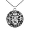 Cassidy Irish Coat Of Arms Interlace Round Pewter Family Crest Pendant
