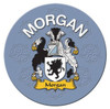 Morgan Coat of Arms Cork Round English Family Name Coasters Set of 10