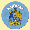 Murray Coat of Arms Cork Round English Family Name Coasters Set of 10