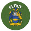 Percy Coat of Arms Cork Round English Family Name Coasters Set of 10