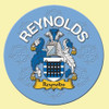 Reynolds Coat of Arms Cork Round English Family Name Coasters Set of 10