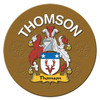 Thomson Coat of Arms Cork Round English Family Name Coasters Set of 10