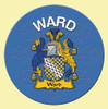 Ward Coat of Arms Cork Round English Family Name Coasters Set of 10