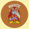 White Coat of Arms Cork Round English Family Name Coasters Set of 10