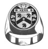 Kerr Irish Coat Of Arms Family Crest Mens Sterling Silver Ring