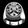 Kerr Irish Coat Of Arms Family Crest Mens Sterling Silver Ring