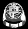 McAvoy Irish Coat Of Arms Family Crest Mens Sterling Silver Ring