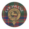 Cochrane Clan Crest Tartan Cork Round Clan Badge Coasters Set of 10