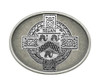 Regan Irish Coat of Arms Oval Antiqued Mens Sterling Silver Belt Buckle