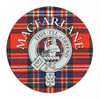 MacFarlane Clan Crest Tartan Cork Round Clan Badge Coasters Set of 10