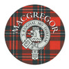 MacGregor Clan Crest Tartan Cork Round Clan Badge Coasters Set of 10