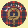 MacIntyre Clan Crest Tartan Cork Round Clan Badge Coasters Set of 10