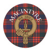 MacIntyre Clan Crest Tartan Cork Round Clan Badge Coasters Set of 10