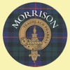 Morrison Clan Crest Tartan Cork Round Clan Badge Coasters Set of 10