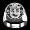 Cassidy Irish Coat Of Arms Family Crest Mens Sterling Silver Ring