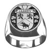 Cassidy Irish Coat Of Arms Family Crest Mens Sterling Silver Ring