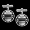 Barry Irish Coat Of Arms Claddagh Sterling Silver Family Crest Cufflinks