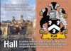 Hall Coat of Arms English Family Name Fridge Magnets Set of 10