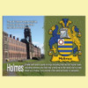 Holmes Coat of Arms English Family Name Fridge Magnets Set of 10