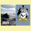 Moore Coat of Arms English Family Name Fridge Magnets Set of 10