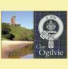 Ogilvie Clan Badge Scottish Family Name Fridge Magnets Set of 10