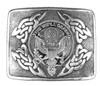 United States Army Badge Interlace Mens Sterling Silver Kilt Belt Buckle