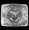 United States Navy Badge Interlace Mens Sterling Silver Kilt Belt Buckle