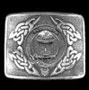 Nairn Clan Badge Interlace Mens Sterling Silver Kilt Belt Buckle